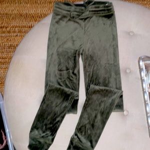 AMERICAN EAGLE GREEN VELVET JOGGERS
